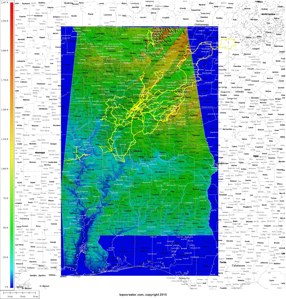 Map of my long (81+ mile) rides so far this year (click to enlarge)