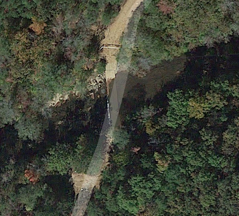 My original route had me riding 10 miles of dirt through the Coosa River Wildlife Management Area in order to cross one of the rivers at this underwater bridge - but I also had a contingency plan in case of rain.