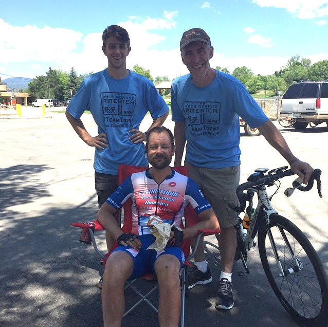Luke Caldwell and Mike Herring in Durango, Colorado at TS 15, finish of the Race Across the West.
